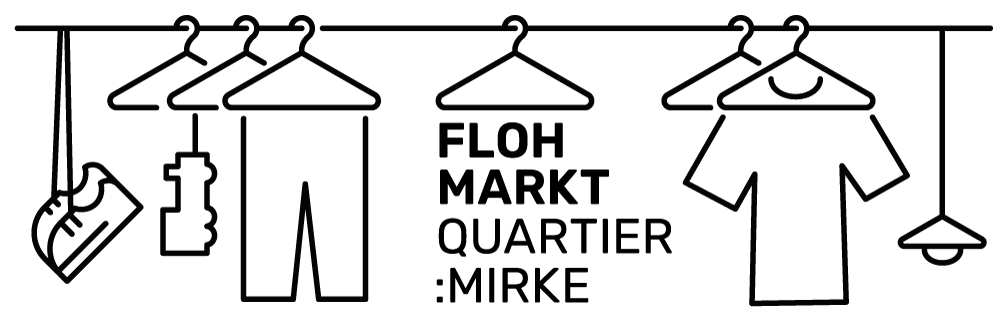 Stilisierte Kleiderstange als Grafik zum Flohmarkt Quartier:Mirke